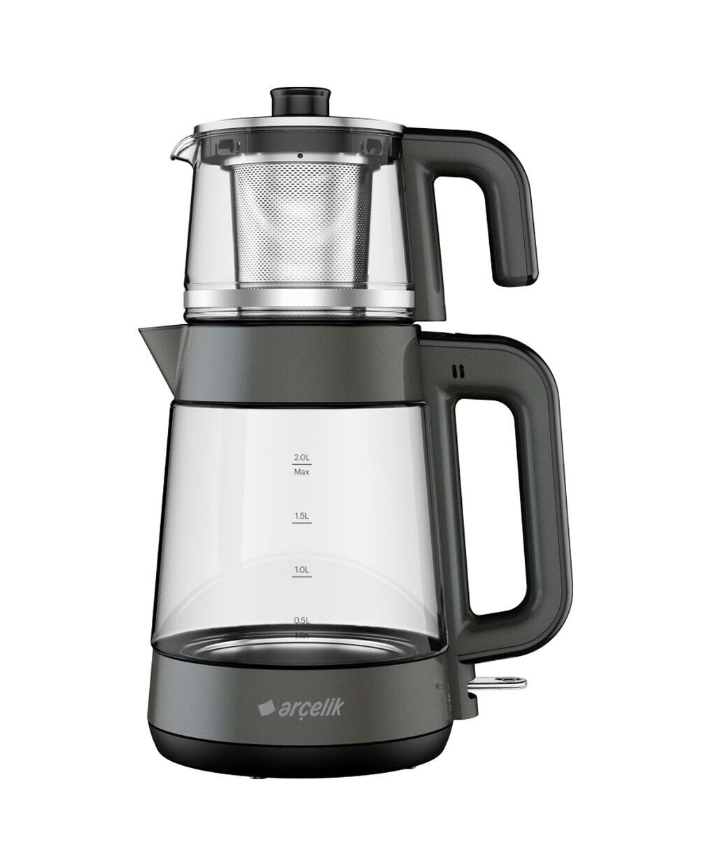 Arçelik CM 6964 G Gri 1900 W Cam Çay Makinesi