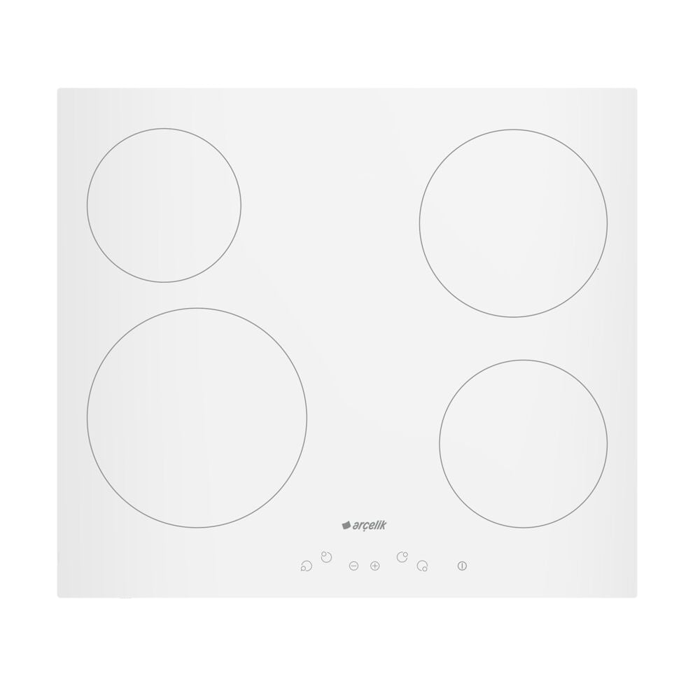 Arçelik OV 6024 B Beyaz Vitroseramik Elektrikli Ankastre Ocak