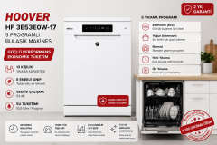 Hoover HF 3E53EOW-17 5 Programlı Bulaşık Makinesi